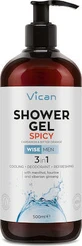 Gel de duș WISE Men Gel de duș picant pentru bărbați pentru prospețime cu parfum de cardamom și portocală amară 500ml