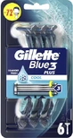 GILLETTE Blue 3 Plus Cool Disposable Razors with 3 blades &amp; lubricating tape 6 pieces
