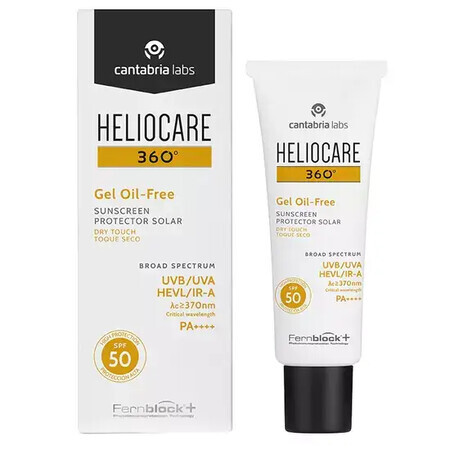 Heliocare 360 Dry Texture Sonnenschutzgel mit SPF 50, 50 ml, Cantabria Labs