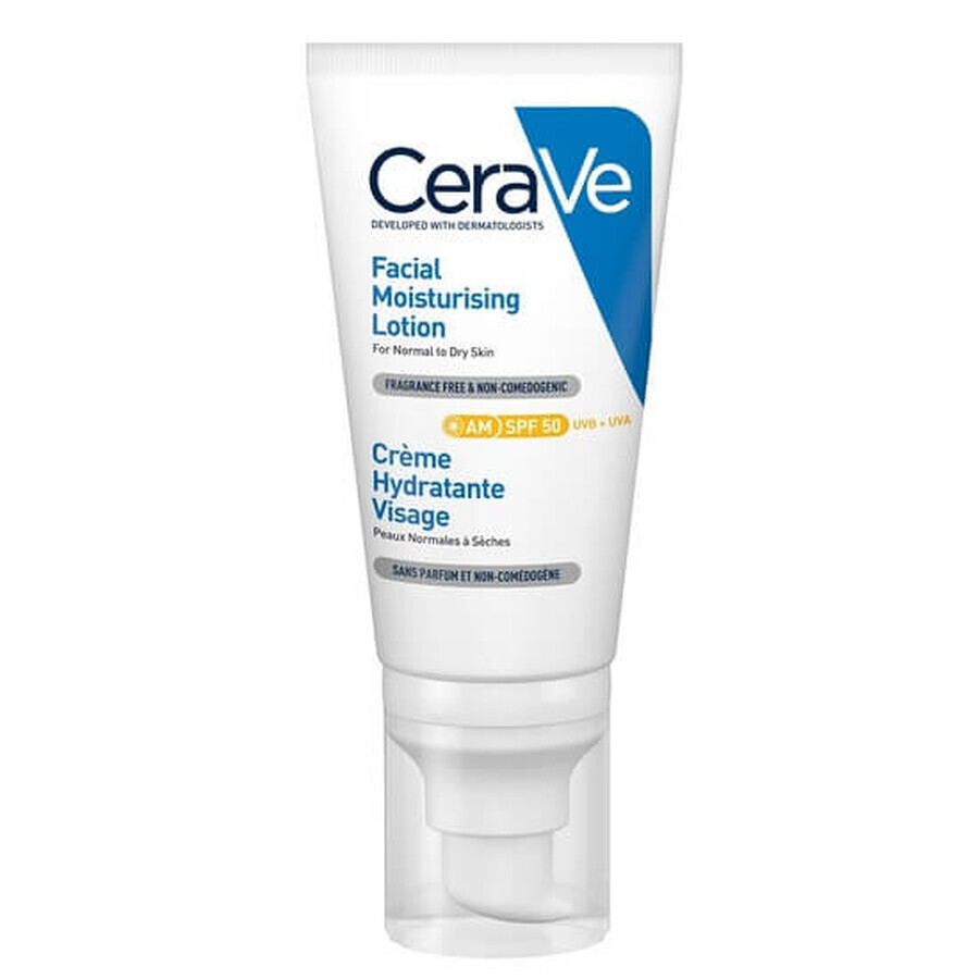 CeraVe Crema Viso Idratante SPF 50, Pelle da normale a secca, 50 ml recensioni