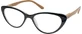 EYELEAD Reading-Presbyopia Ochelari Fluture negru cu braț de lemn E204 +2.00