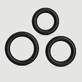 Forto F-39 Set Trio Inele pentru penis - Negru