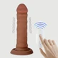 22 cm Buigbare Grote Silicone Vibrerende Realistische Dildo Met Zuignap - Vlezig