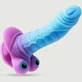 Slangenhuid Silicone Dildo Met Ballen & Zuignap - Blauw