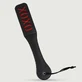 Domme Series Padea dublu strat din piele artificială cu decupaj XOXO - negru