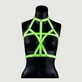 Harnașament pentru sutien care strălucește în întuneric - verde/negru - Large/X-Large