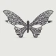 Masque oculaire papillon en dentelle - noir