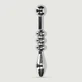 Plug metalic pentru penis cu nervuri 10 mm - argintiu