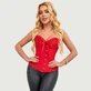 Kit corset de palat cu 12 piese cu catarame de oțel și os din plastic - roșu - mediu