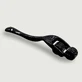 Roller dublu cu vârfuri cu mâner ergonomic curbat - negru