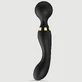 Aurelia Flexible Premium Silicone 2 în 1 Baghetă de masaj și stimulator al punctului G - Negru