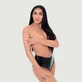 Me You Us Latex Crotchless Panty - Negru - Mediu