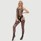 Model Design Garter Open Bodystocking - Negru - O mărime