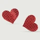 Acoperitor pentru sfârcuri cu paiete Love Heart - roșu