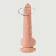 Dildo realist din silicon cu rotație și vibrații, controlat de la distanță R10, cu ventuză - Flesh