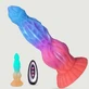 Vibrator controlat de la distanță din silicon cu strălucire în întuneric - Multicolor