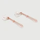 Pinces à mamelons avec gemme suspendue - rose/doré