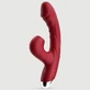 Suck Me Dry Silicone Curved Rabbit Vibrator With Clitoral Suction - Red