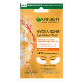 Hydra Bomb Skin Naturals Masque pour les yeux à l'extrait d'orange, 6 g, Garnier