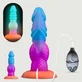 Dildo monstru din silicon care strălucește în întuneric cu ventuză cu ejaculare 21 x 4,2 cm - Multicolor