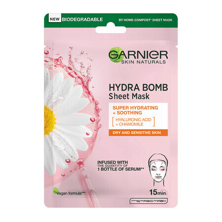 Hydra Bomb Skin Naturals Kamille Serum Maske, 28 g, Garnier