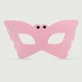 Masque oculaire papillon en cuir - rose