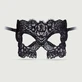 Masque oculaire en dentelle avec éléments décoratifs - noir