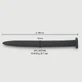 152 x 20 mm Silicone Urethral Sound - Black