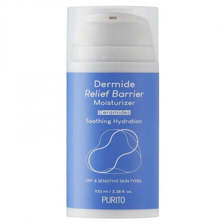 Dermide Relief Barrier Crème hydratante pour le visage, 100 ml, Purito