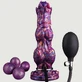 Dinosaurus Silicone Ovipositor Dildo Met Eitjes - Paars