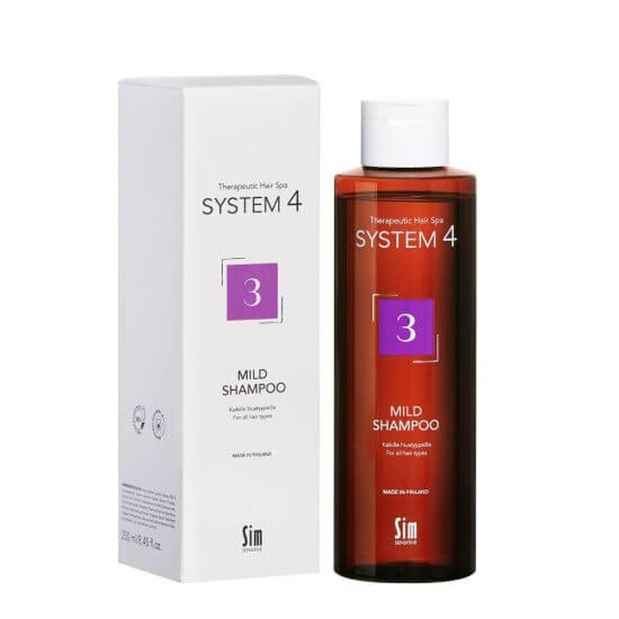 Shampooing doux 3 avec Climbazole System 4, 250 ml, Sim Sensitive