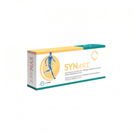 Synart, 80mg/4ml solution injectable d'acide hyaluronique pour infiltration, 1 seringue pré-remplie, Pharma Labs
