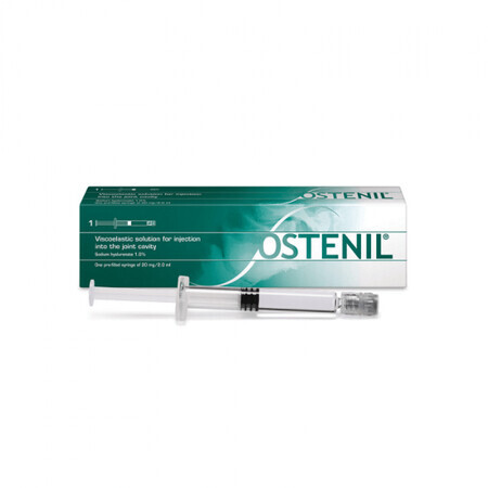 Ostenil, 20mg/2ml solution injectable d'acide hyaluronique pour infiltration, 1 seringue pré-remplie, TRB Chemedica