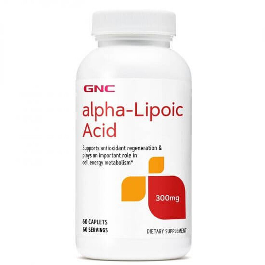 Acide alpha-lipoïque, 300 mg, 60 comprimés, GNC
