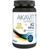 VITADIET Akavit Vitamine D3 4000 UI + K2 100 mcg 60 comprimés.