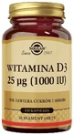SOLGAR Vitamine D3 natuurlijk 25 mcg 100 capsules