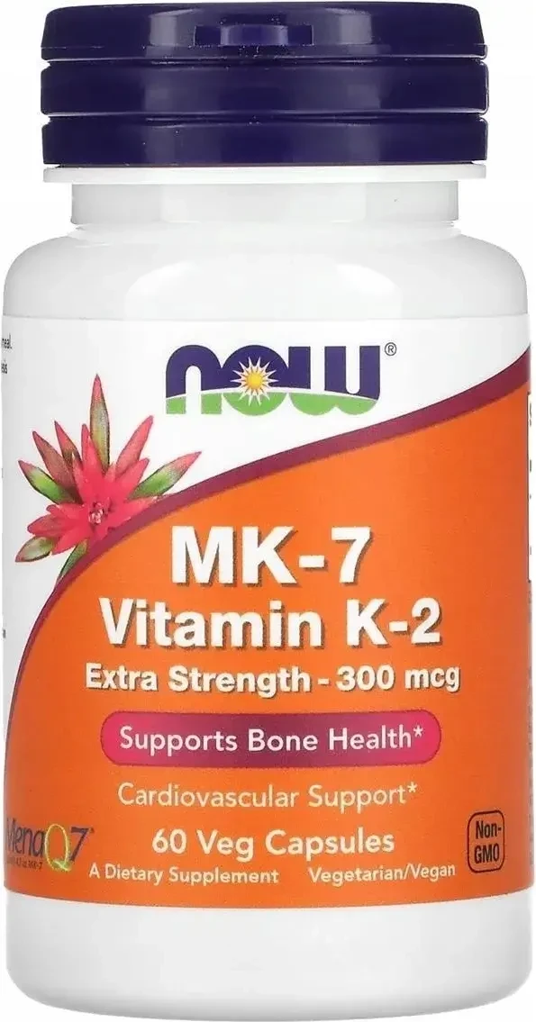 Now Foods , Mk-7, Vitamine K2, 300 Μg, 60 Capsules Végétales - Image 3