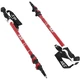 Abisal Aluminium Trekking Poles Red 63-135 cm