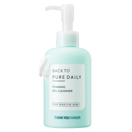 Thank You Farmer | Back To Pure Daily Foaming Gel Cleanser | Gel nettoyant moussant riche en facteurs d'hydratation | 200ml