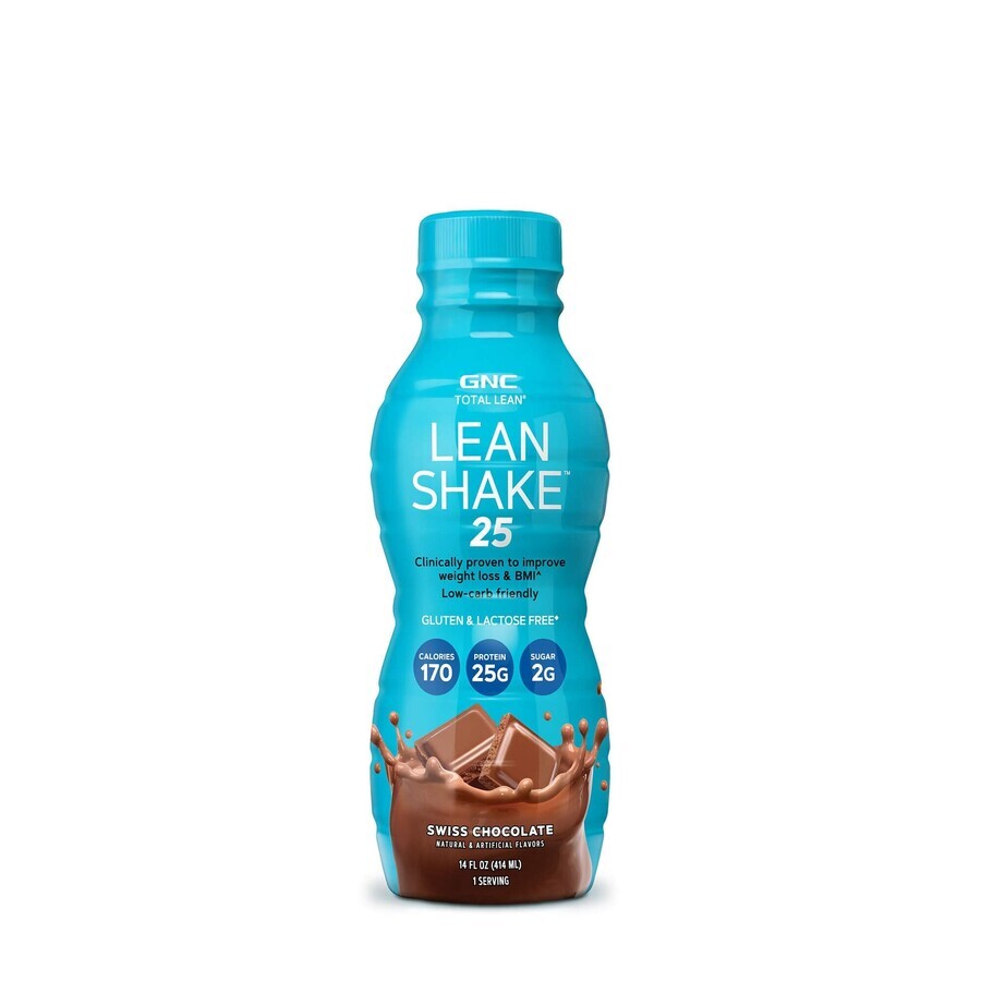 Gnc Total Lean Lean Shake 25 Rtd Protein Shake With Swiss Chocolate Flavour, 414 Ml