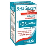 Health Aid | BetaGlucan Complex Nahrungsergänzungsmittel zur Unterstützung des Immunsystems | 30 pflanzliche Kapseln