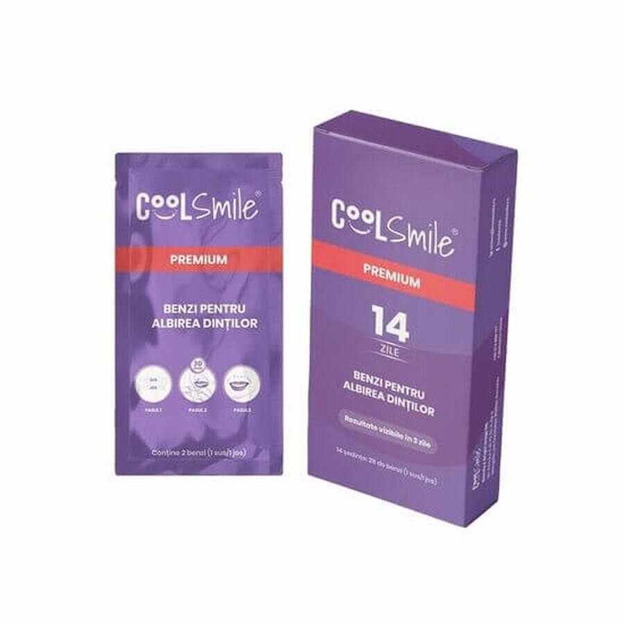 Bandes de blanchiment des dents Premium, 28 pièces, Cool Smile