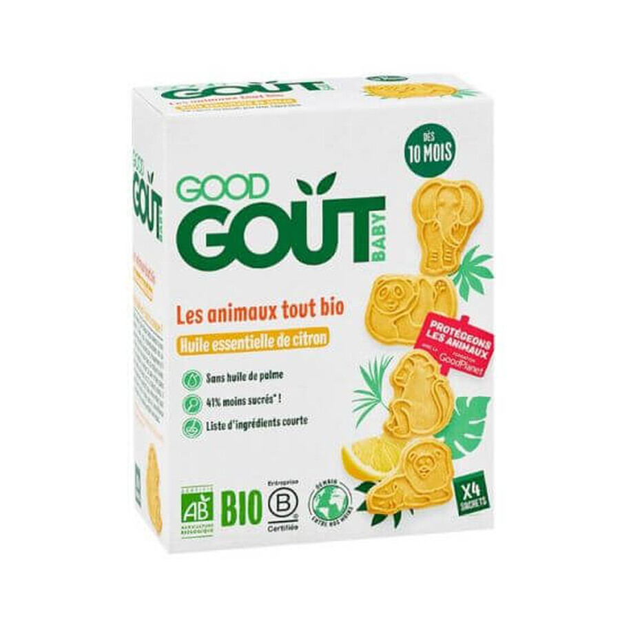 Biscuits bio pour animaux au citron, +10mois, 80 gr, Good Gout