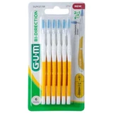 GUM 2714 Yellow Brosses intermédiaires bidirectionnelles avec manche 1.4mm 6 pcs