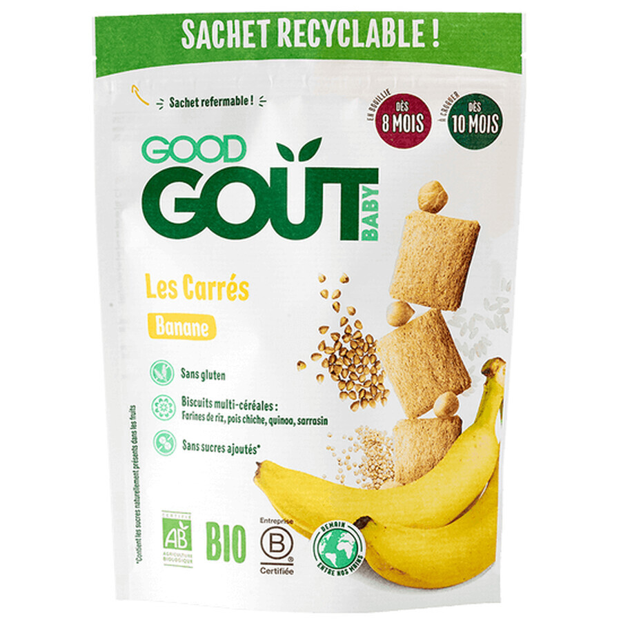 Mini biscuits bio à la banane, +8-10 mois, 50 gr, Good Gout