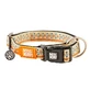 MAX &amp; MOLLY Smart ID Ethnic, zgardă câini, ajustabilă, poliester, bej, cataramă trident, S(28-45  x 1.5cm)