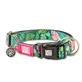 MAX &amp; MOLLY Smart ID Tropical, zgardă câini, ajustabilă, poliester, verde, cataramă trident, XS(22-35  x 1cm)