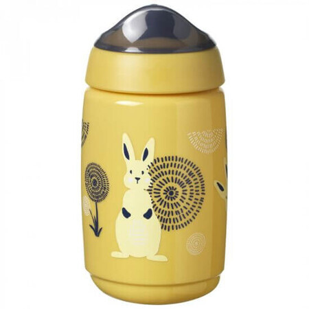 Tasse Bacshield avec couvercle et protection, Sippee, 390 ml, 12 mois, jaune, Tommee Tippee