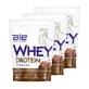 Set de 3x ALE Whey Protein cu aromă de ciocolată