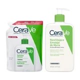 CeraVe set, hydraterende emulsie voor de normale en droge huid, 473 ml + navulverpakking, navulling, 473 ml